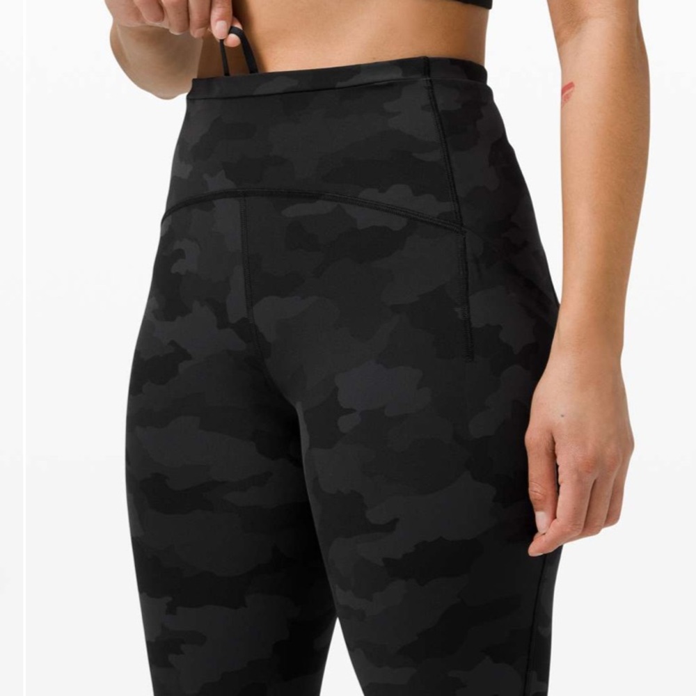 Lululemon Swift Speed High-Rise Crop 21” Heritage 365 Camo Deep Coal Leggings 0 - Picture 4 of 16